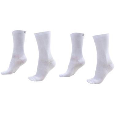 Imagem de Kit 02 Pares Meia Corrida Ciclismo Hupi Carbono Branco, Branco