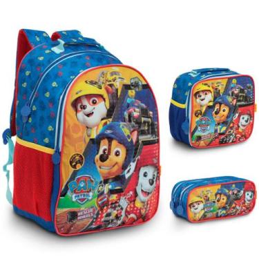 Imagem de Kit Mochila Infantil Grande Vingadores Desenho 3 Pçs - Plike