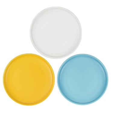 Imagem de Petdoer Prato de gato raso de cerâmica, tigelas de comida para gatos sem fadiga, prato para animais de estimação largo e pequeno, para gatinhos e gatinhos, gato Munchkin de pernas curtas