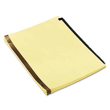 Imagem de Divisórias Mylar de couro com aparência universal, 31 abas numeradas, letras, preto/dourado, conjunto de 31