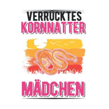 Imagem de Kornnatter Notizbuch: Verrücktes Kornnatter Mädchen / 6x9 Zoll / 120 karierte Seiten