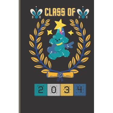 Imagem de class of 2034: back to school notebook with a cute bright kitschy toy poodle, funny gift for girls&boys, lined notebook,120 pages,"6 * 9".