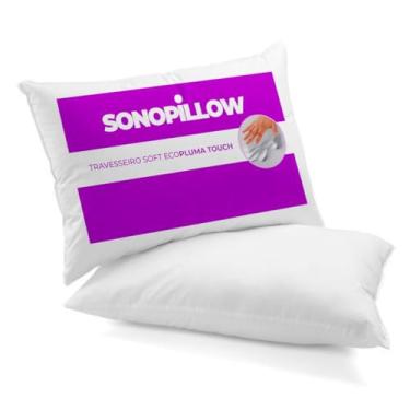 Imagem de Combo 2 Travesseiros Soft Eco PLUMA TOUCH - Sonopillow® - fibras siliconadas, ideal para dores na coluna, alívio de pressão, antiestresse, i wanna pillow to sleep.
