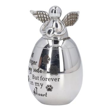 Imagem de Urna Memorial para Animais de Estimação, Urna de Aço Inoxidável para Cremação de Animais de Estimação Falecidos, Caixa Funerária Memorial para Animais de Estimação, Caixa de