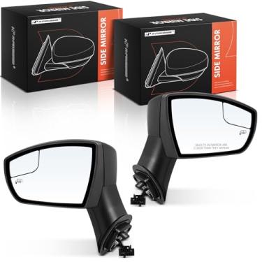 Imagem de A-Premium Par (2) espelhos retrovisores elétricos do lado do motorista e do passageiro - compatível com Ford EcoSport 2018 2019 2020 2021 2022 - Espelho retrovisor externo externo dobrável manual
