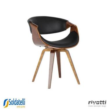 Imagem de Cadeira Nicole Linho ou PU Várias Cores Base Fixa - Rivatti, Preto