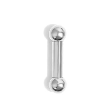 Imagem de ZYTAIJEW 1 peça G23 titânio roscado internamente 6 mm/8 mm/10 mm bola reta anel de bico 8G 6G 4G 2G 0G 00G piercing de língua ponte piercing joia 12 mm-16 mm, Titânio, Sem Pedra Preciosa