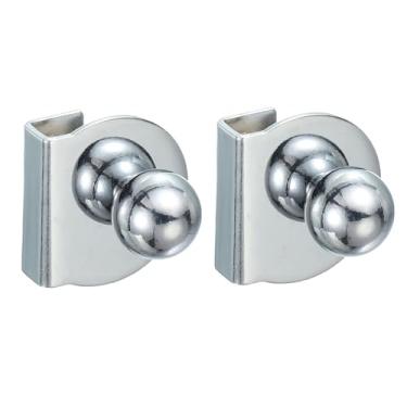 Imagem de PATIKIL Puxador de porta de vidro de 7/20.3 cm, aço inoxidável, 2 peças, clipes de porta sem perfuração, puxadores com parafusos para vitrine de gaveta de armário de vidro de chuveiro de 5-8 mm, prata