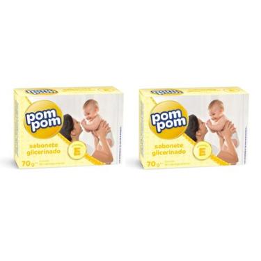 Imagem de Kit 2 Sabonete Em Barra Pom Pom Glicerinado 70g - Pom Pom