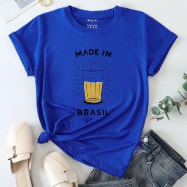 Imagem de T-shirt Camiseta Blusinha Feminina 100% Algodão Made In Brasil - NoBra