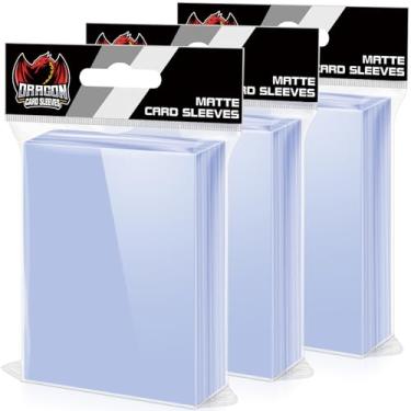 Imagem de Capas de cartão de 300 contagens para cartas colecionáveis, capas de cartão de beisebol macias e transparentes protetor de cartão de plástico para MTG, cartas de futebol, cartões de esportes, cartas