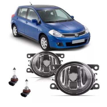 Imagem de Par Farol De Milha Tiida 2008 2009 2010 2011 2012 2013 + Lâmpada
