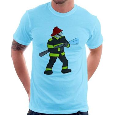 Imagem de Camiseta Bombeiro - Foca na Moda, Azul bebê, G