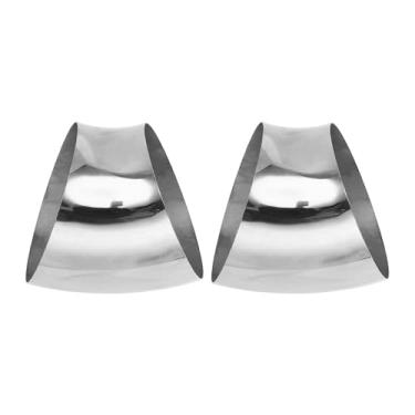 Imagem de Motoforti 2 peças 45 graus mandril curva cotovelo carro modificado tubo de escape tubulação 15.9 cm espessura OD 1,5 mm/16GA 159x185x1,5 mm 201 aço inoxidável tom prata