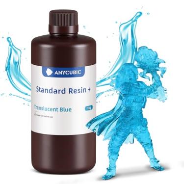 Imagem de ANYCUBIC Resina De Impressora 3D Padrão Atualizada, Resina De Cura Uv Rápida Sla De 405 Nm, Fotopolímero De Alta Precisão E Rápido Para Impressão 3D Lcd/Dlp/Sla Com Capacidade Para 8K (Azul Transpa