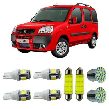 Imagem de Kit Led Interno Externo Fiat Doblo Teto Placa Ré Farolete