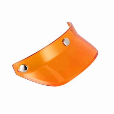 Imagem de Visor de Capacete, Capacete de Motocicleta Viseira Viseira Capacete Solar Capacete Com 3/4 de Abeto de Sol para Motocicleta retrô Protetor (Laranja)