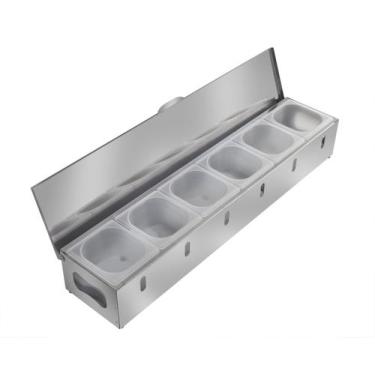 Imagem de Condimentadora Pizzarola Profissional 6 Cubas Refrigerada G46 - Aisa