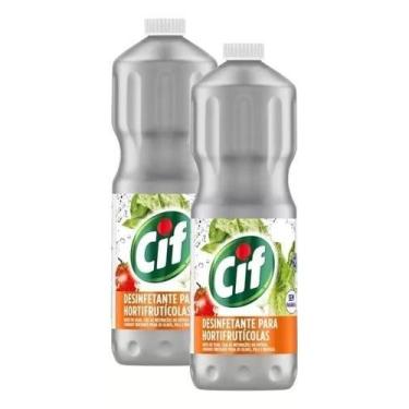 Imagem de Kit 2 Desinfetantes Hortifrutícolas Cif Sem Fragrância 1l