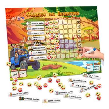 Imagem de Quadro De Rotina Infantil / Quadro De Tarefas - Planner de Parede Ince