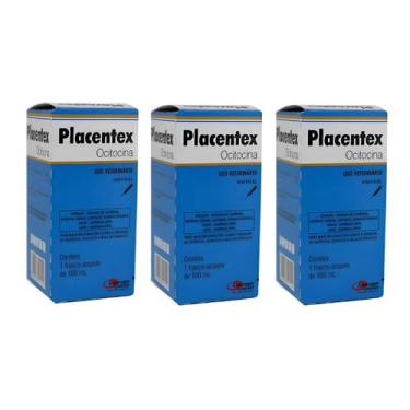 Imagem de Kit 3 Unidades - Placentex Ocitocina Injetável 100mL - AGENER