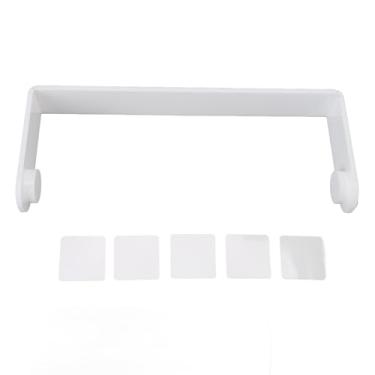 Imagem de Suporte de Toalha de Papel Acrílico, Wall Mount Paper Towel Dispenser, Sob o Armário Auto-adesivo Guardanapo Titular, Pendurado Rolo Dispensador para Cozinha, Banheiro (Branco)