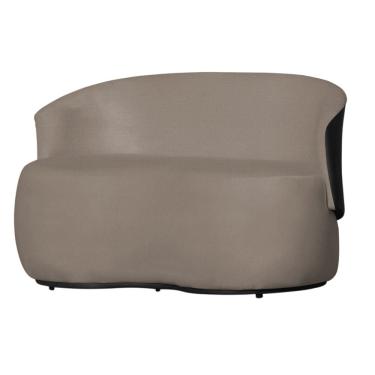 Imagem de Poltrona Namoradeira Sofá Orgânico 2 Lugares Beatriz Suede Composê Preto