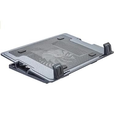 Imagem de Base Cooler para Notebook com Suporte Ajustável, Ventilador Silencioso, Estrutura em Malha Metálica, Preto