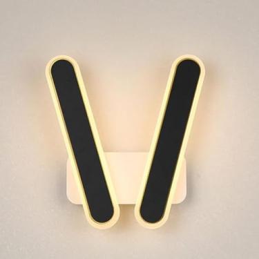 Imagem de Luminária de parede LED interna ajustável 16W 2 chamas luz quente 3000K tira lâmpada de cabeceira moderna tela de acrílico de alumínio luz noturna para quarto sala de estar corredor escadas