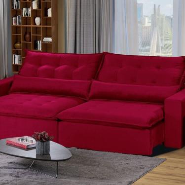 Imagem de Sofá Modular Bahia 5 Lugares 250cm com Molas Retrátil e Reclinável