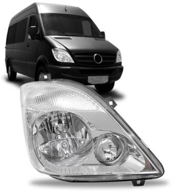 Imagem de Farol Sprinter 2012 a 2016 Elétrico Com Auxiliar Sem Motor - TYC, Dire