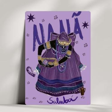 Imagem de Coleção 18 Quadros Decorativos Orixás Giz - Oxum, Oxóssi, Ogum, Iemanjá, Oxalá e Xangô... Umbanda - 28x20cm (Nanã)