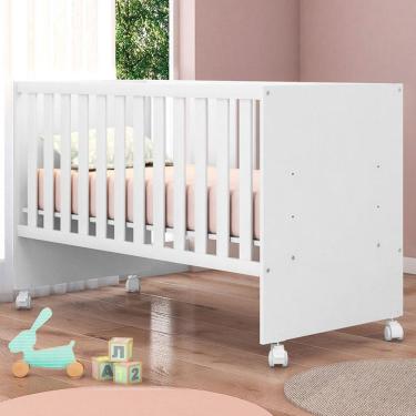 Imagem de Berço Beaty com Rodízio Branco - Pnr Móveis