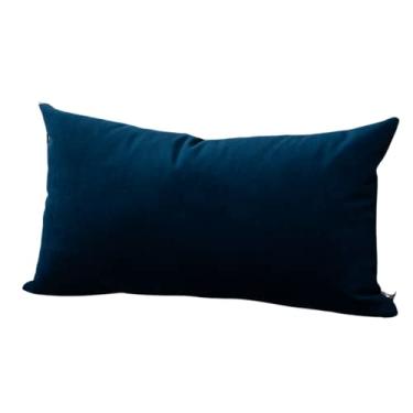 Imagem de Almofada em Veludo Azul Marinho Retangular