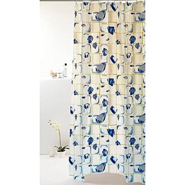 Imagem de CORTINA BOX PEVA 1.80X1.60M CONCHA AZUL/BRANCO 818917