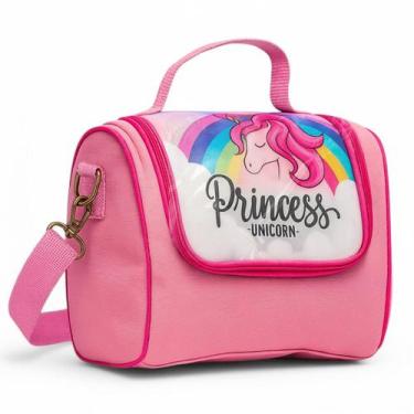 Imagem de Lancheira Infantil Térmica Bolsa Escolar Juvenil Transversal Grande Me