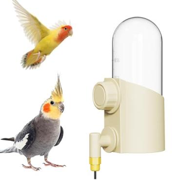 Imagem de Animal Bird Automatic Water Feeder,Dispensador de água de papagaios de 8,5OZ para a gaiola,Bird Cage Suspended Water Dispenser para Parakeet Budgie Lovebirds Cockatiel (White C)
