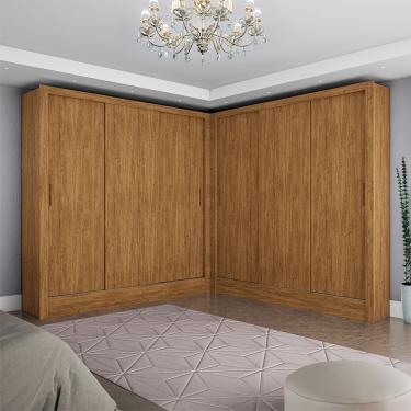 Imagem de Closet Casal Duplo Fortaleza 6 Portas 12 Prateleiras - Cinamomo