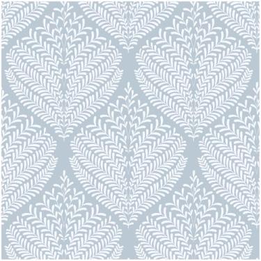 Imagem de Kifoio Papel de parede de 44 cm x 199 cm, papel de contato geométrico, boêmio, removível, azul e branco, papel de parede autoadesivo decorativo moderno para quarto, armários de banheiro, decoração de