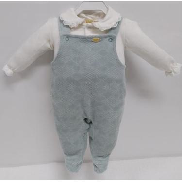 Imagem de Macacão Longo Bebê Menina Plush Luxo Suedine Zafielo Ref 606, Verde me