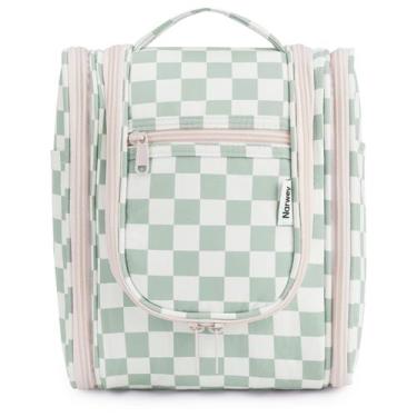 Imagem de Bolsa de higiene pessoal de viagem Narwey Small Checkered para mulhere