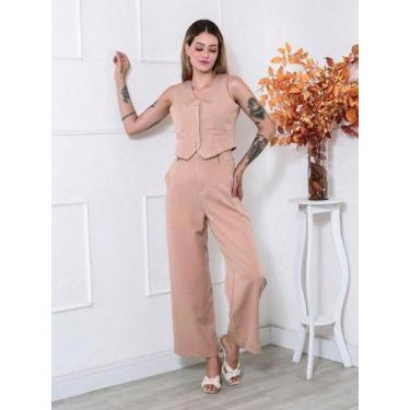 Imagem de Conjunto Colete E Calça Alfaiataria Social Casual P M G GG - NoBrand, 