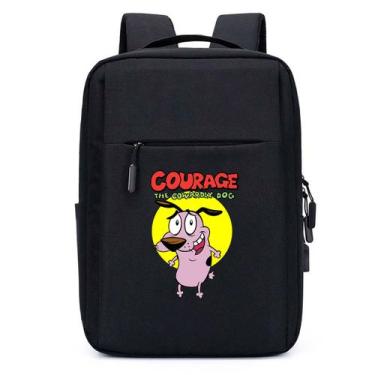 Imagem de Mochila USB Escolar Escritorio Juvenill Cão Covarde Notebooks, Trabalh