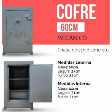 Imagem de Cofre 60cm Blindado  - JR COFRES