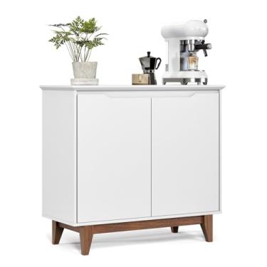 Imagem de Aparador De Cozinha Balcão Sala Jantar Buffet Flow 2 Portas Organizador (BRANCO)