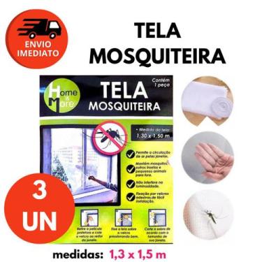 Imagem de Kit Tela Protetora Mosqueteiro Para Janela Adaptável Contra Pernilongo