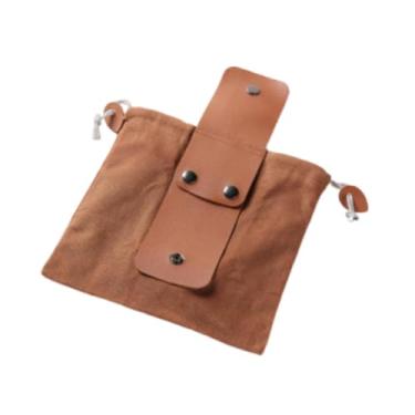 Imagem de UGPLM Bolsa de de frutas para forrageamento Bolsa de caça dobrável Cintura de ferramentas de suspensão para atividades externas Pedra vegetal, Marrom