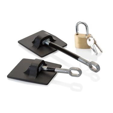 Imagem de Fechadura de porta de geladeira com cadeado, preto