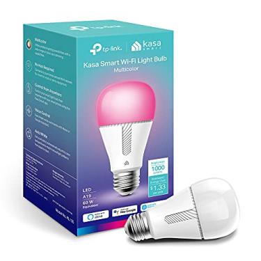Imagem de Kasa Smart Lâmpadas, alto brilho de 1000 lúmens, mudança de cor de 16 m, lâmpada inteligente WiFi regulável, compatível com Alexa e Google Home, A19, apenas Wi-Fi de 2,4 GHz, sem necessidade de hub,