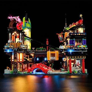 Imagem de GEAMENT LED Light Kit Compatible with Lego NINJAGO City Markets - for NINJAGO 71799 Model Set (Model Set Not Included)